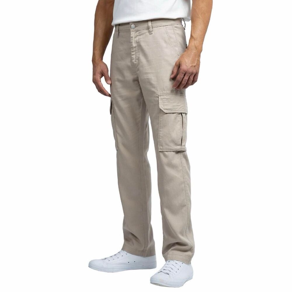 Jachs Ny Men’s Cargo Pants Size 38 Tan Straight Leg Utility NWT